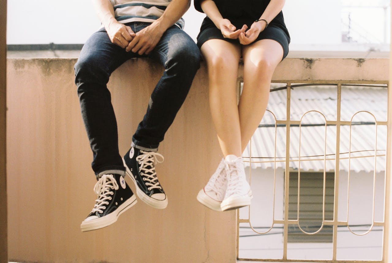 couple sitting in balcony